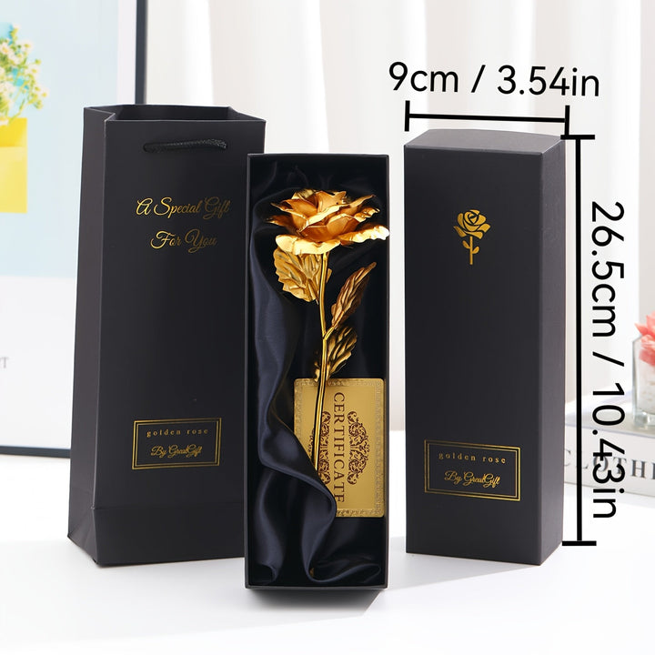 Detailaufnahme der roten Kunstrose, perfekt als romantisches Jubiläumsgeschenk für Frauen.