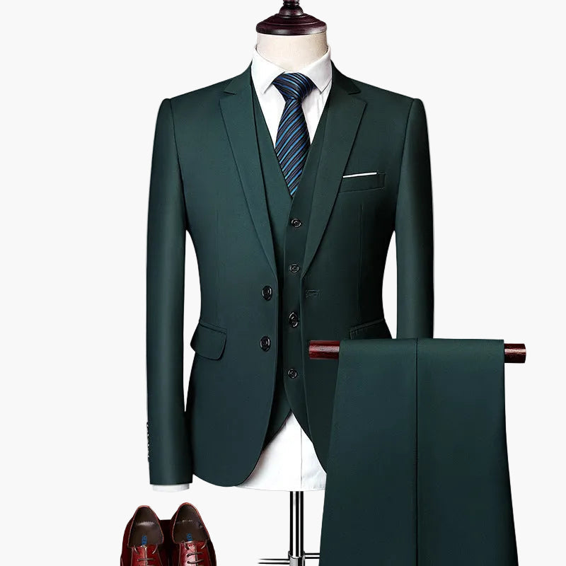 Professioneller Herrenanzug Slim Fit, 3-teilig, für Business-Meetings, Hochzeiten und besondere Events.