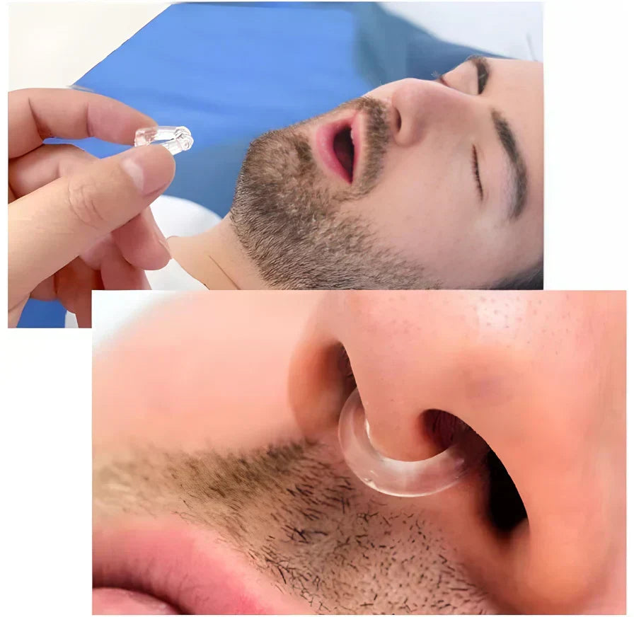 Unisex Anti-Schnarch-Nasenclip aus weichem Silikon für ruhige Nächte und erholsamen Schlaf.