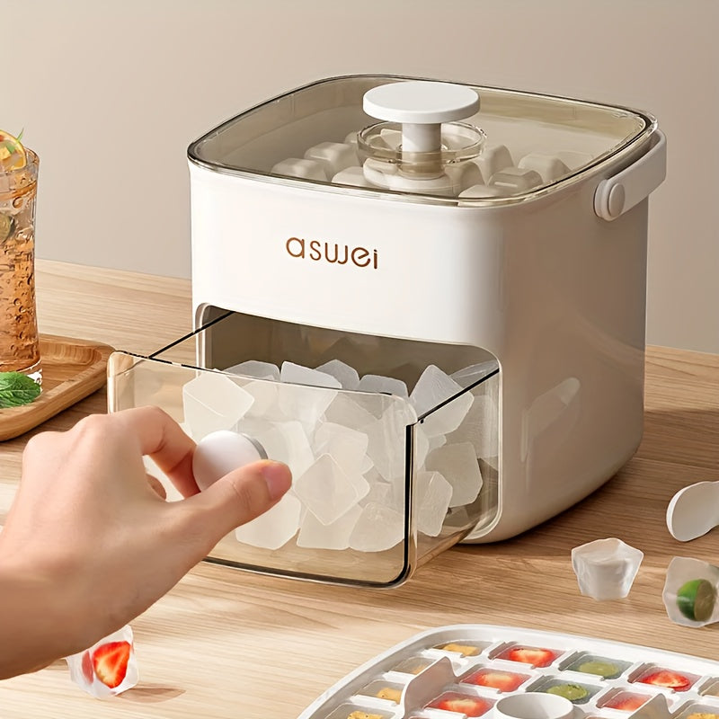 Großer Eiswürfelbereiter ChillMaster mit Deckel für die Küche, ideal zum Kühlen von Getränken bei Parties im Sommer.