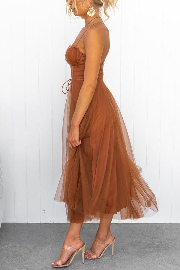 Alltagstaugliches Maxikleid für Damen, Trägerkleid, bequem und schick, ärmellos.