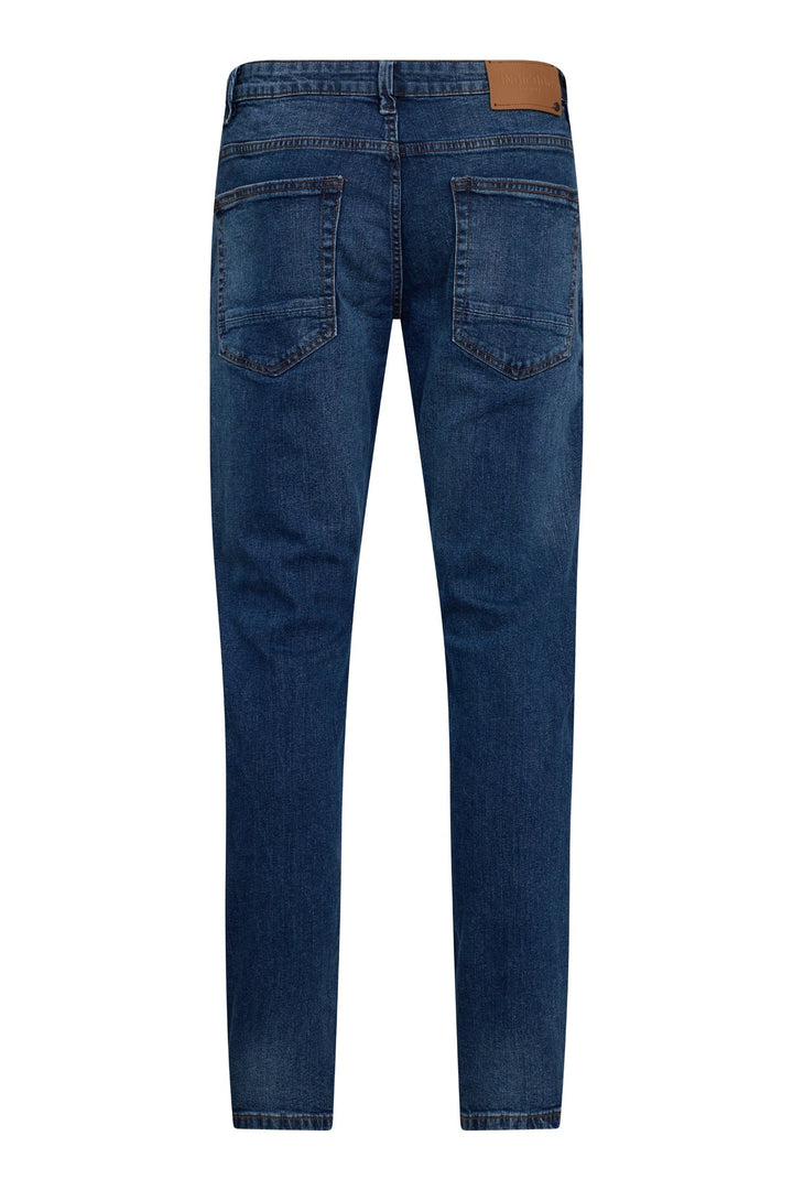 Klassische Herrenjeans mit geradem Bein in Dunkelblau, zeitloser und bequemer Look.