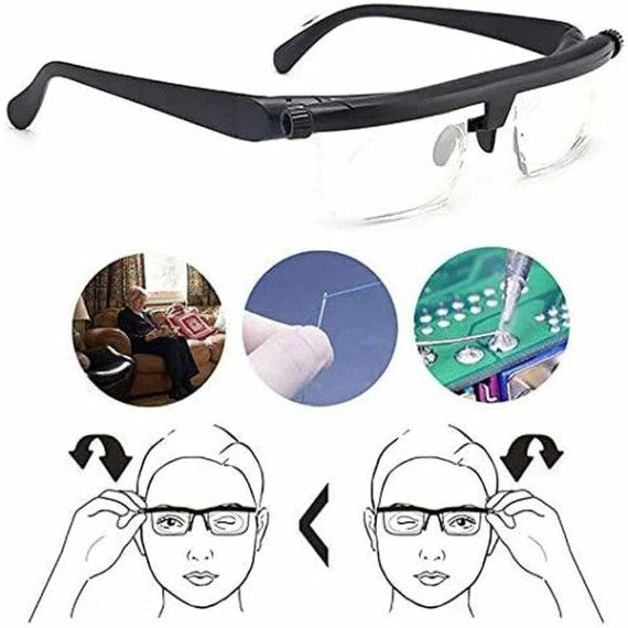 Elegante Unisex Alltagsbrille mit anpassbarer Sehstärke, perfekt für Nah- und Fernsicht.