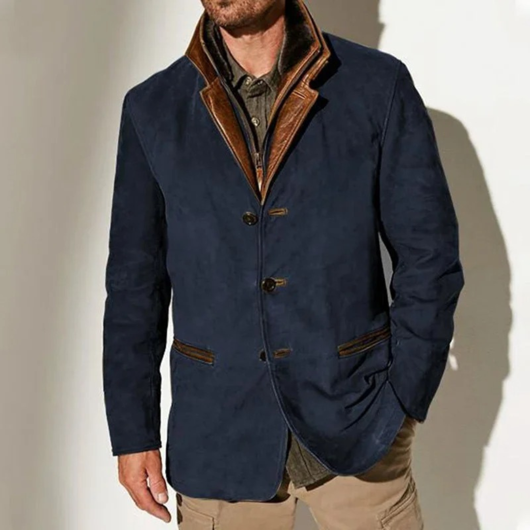 Moderne Herren-Oberbekleidung im Retro-Look, ideal für Frühling/Herbst.