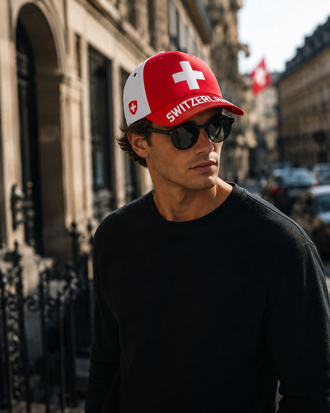 Stylische rote Unisex Basecap für Schweiz Fußballspiele, Public Viewing und Freizeit.