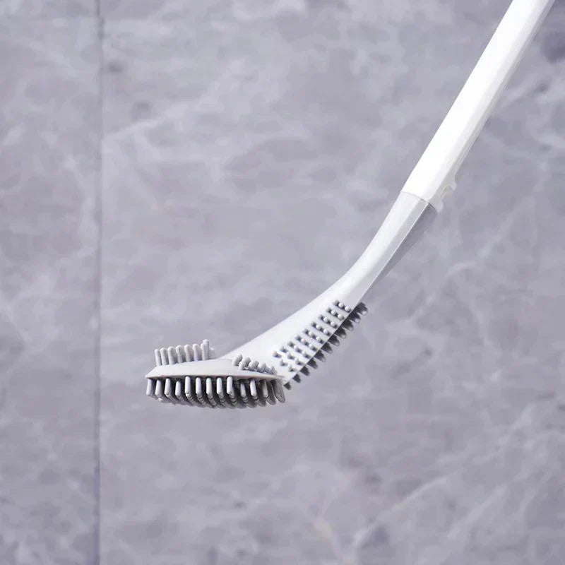 Innovativer Toilettenbürsten-Halter mit Abtropffunktion, hält die Bürste trocken und sauber.