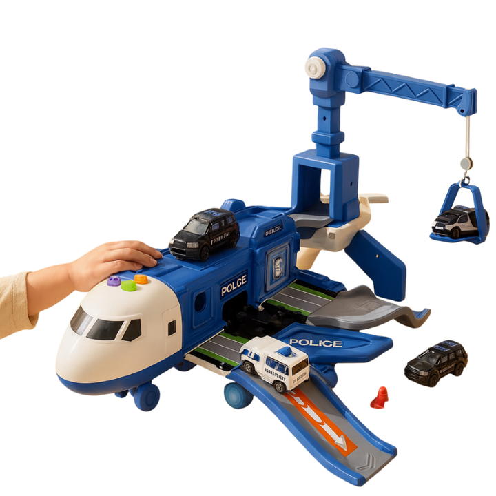 Kinder Abenteuer Flugzeug & Fahrzeug Spielset für kreatives Rollenspiel; robustes Kinderspielzeug für spannende Geschichten.