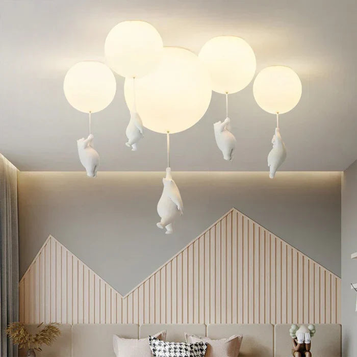 Pendelleuchte Kinderzimmer: Bär & Ballon LED-Lampe. Perfekt als Geschenk für Kinder.