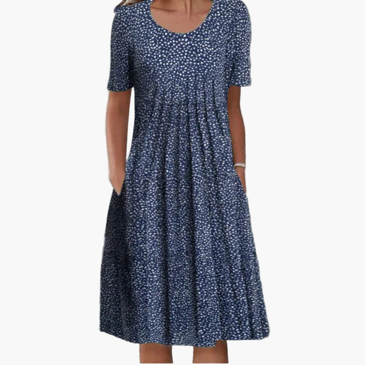 Leichtes Damen Sommerkleid mit Blumenmuster, sehr bequem. Das ideale Urlaubs- und Freizeitkleid für stilvolle Frauen.