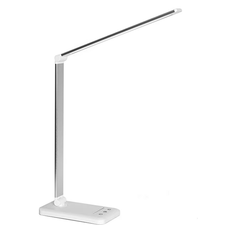 LED-Tischlampe modern, augenfreundlich, mit integriertem USB-Port zum Laden von Geräten.