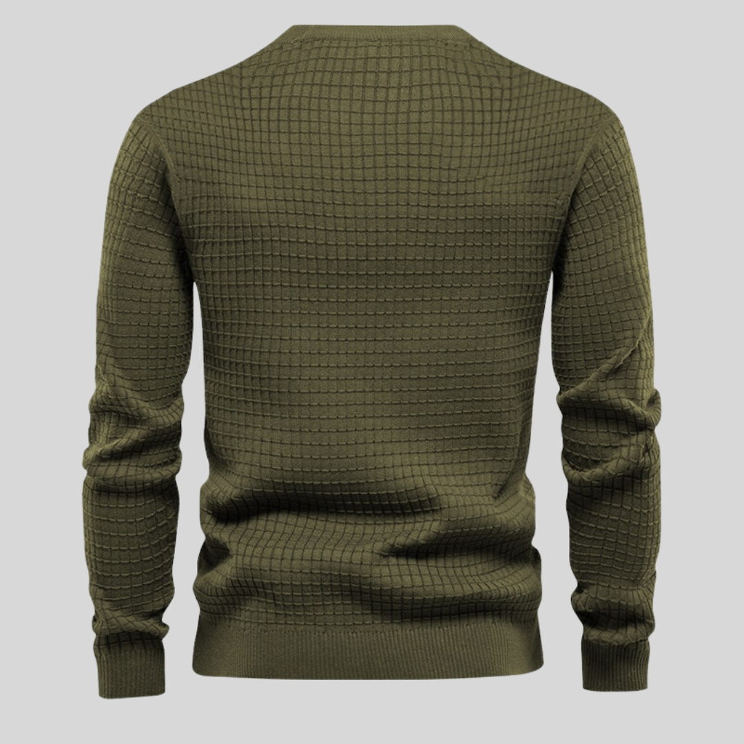 Moderner Herren Rundhalspullover, weicher Strickpullover für höchsten Komfort im Winter. Perfekt für Freizeit.