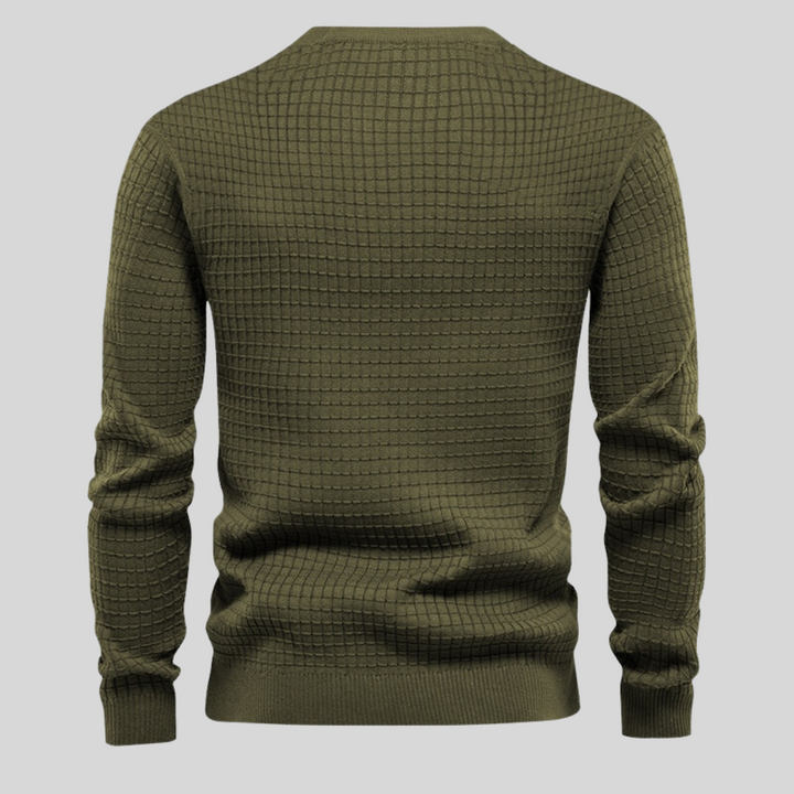 Moderner Herren Rundhalspullover, weicher Strickpullover für höchsten Komfort im Winter. Perfekt für Freizeit.