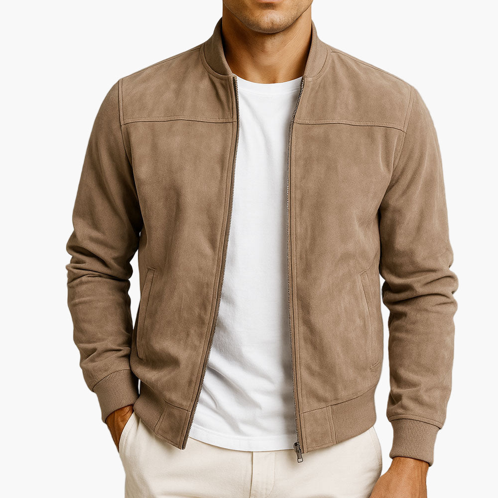 Klassische Slim-Fit Herren Bomberjacke, ideal für stilbewusste Männer und urbanen Streetwear-Look.