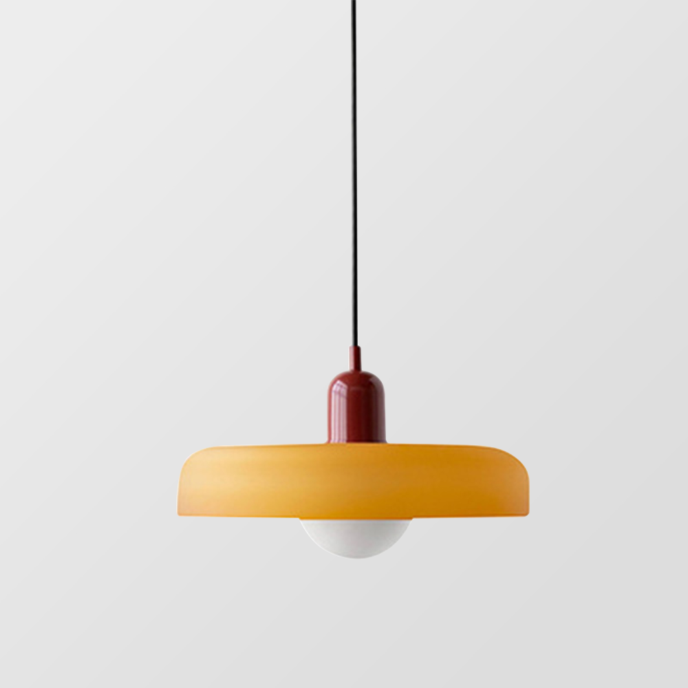 Stilvolle Buntglas Pendelleuchte, farbenfrohes Design. Moderne Glaslampe für Ihr Zuhause.