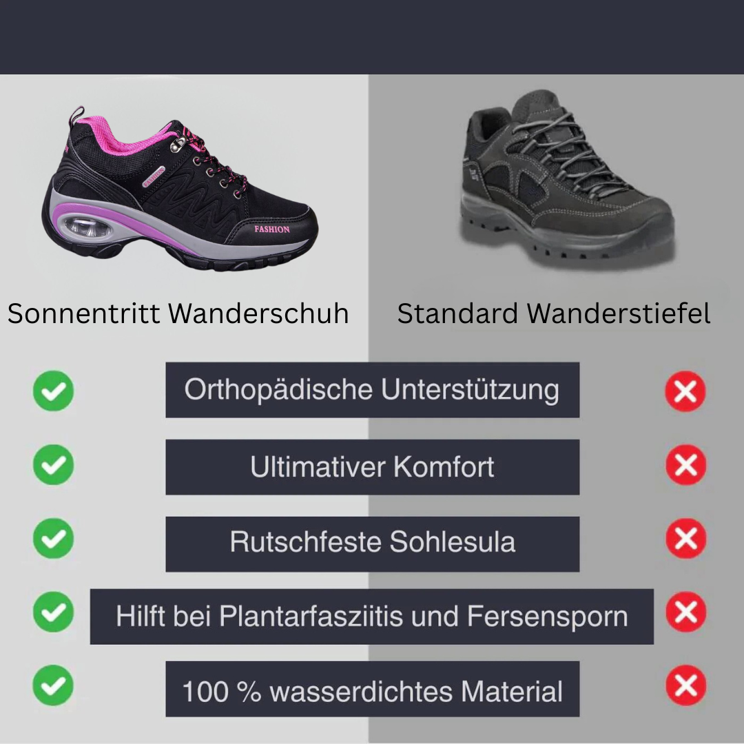 Sportlicher Damen Wanderschuh Sonnentritt Terrain. Rutschfester Outdoor-Schuh für Wanderungen.