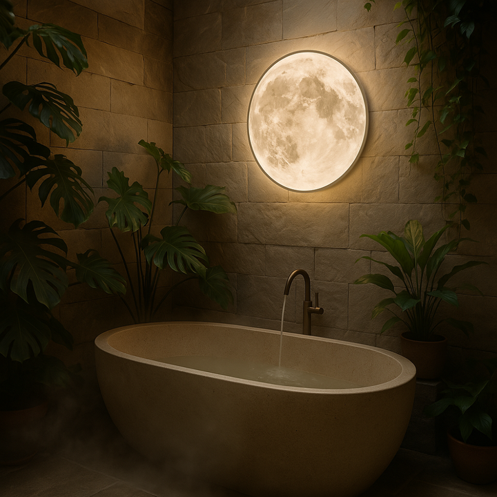 Mondlampe mit realistischer 3D-Oberfläche, ideal für stimmungsvolle Ambientebeleuchtung und Raumdekoration.