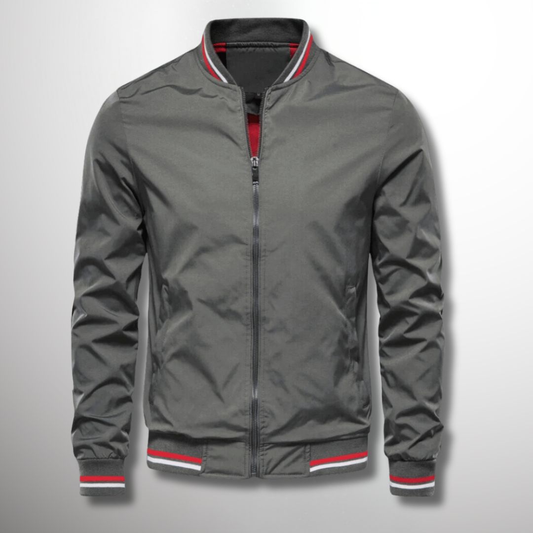 Robuste Herren Bomberjacke, wasserabweisend, mit Reißverschluss, perfekt als Herbst- und Übergangsjacke.