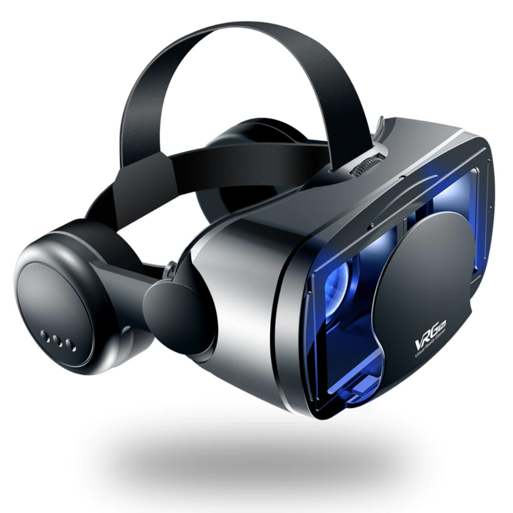 VR-Brille mit Bluetooth Controller für iPhone & Android. Genieße Gaming & Filme in Virtual Reality Immersion.