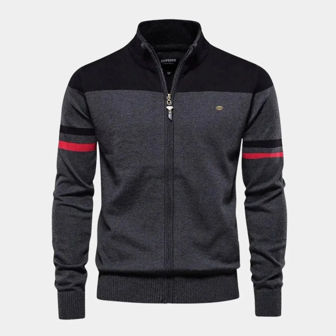Komfortable Herren Strickjacke, Reißverschluss Pullover, perfekt für Freizeit & Casual Look.