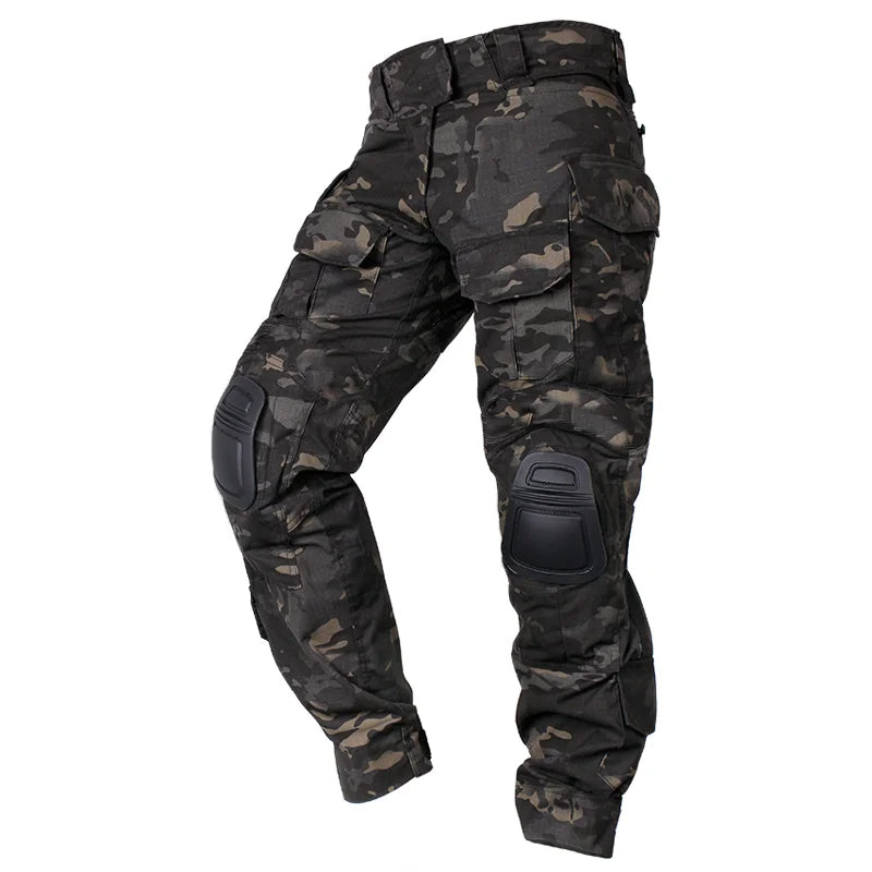 Robuste Herren Cargohose mit verstärktem Knieschutz, perfekt als Arbeitshose oder Freizeithose.