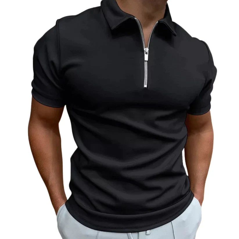 Herren Poloshirt mit Polokragen & kurzen Ärmeln. Stilvolles, bequemes Freizeithemd für Männermode, Alltagsstil & Sommer.