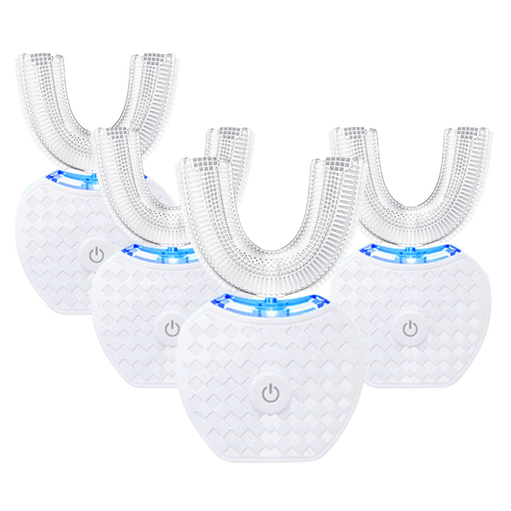 Ergonomische 360° Schallzahnbürste für effiziente Zahnreinigung und verbesserte Zahnfleischgesundheit.