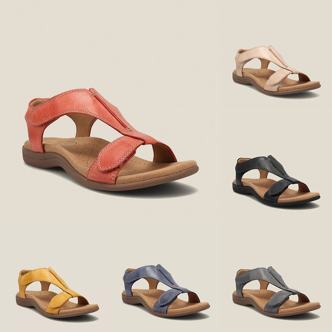 Verstellbare Damen Komfortschuhe, orthopädisch & rutschfest. Ideale Alltagssandalen für bequeme Füße.