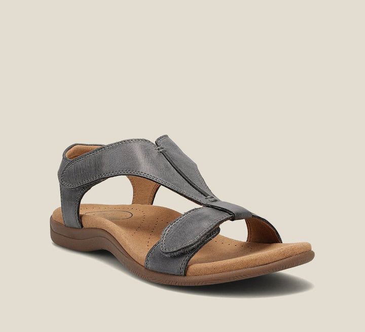 Seitenansicht der bequemen Freizeitsandalen für Damen