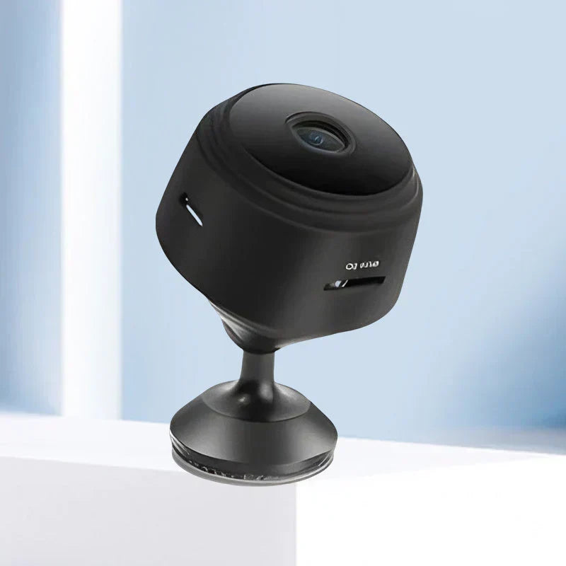 Sichere 1080p Mini Überwachungskamera, magnetisch und mit WiFi für einfache Installation im Zuhause.