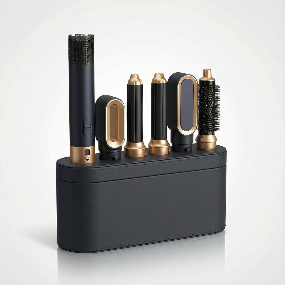 5-in-1 Haarstyler 1000W mit Ionen-Technologie für vielseitige makellose Frisuren.