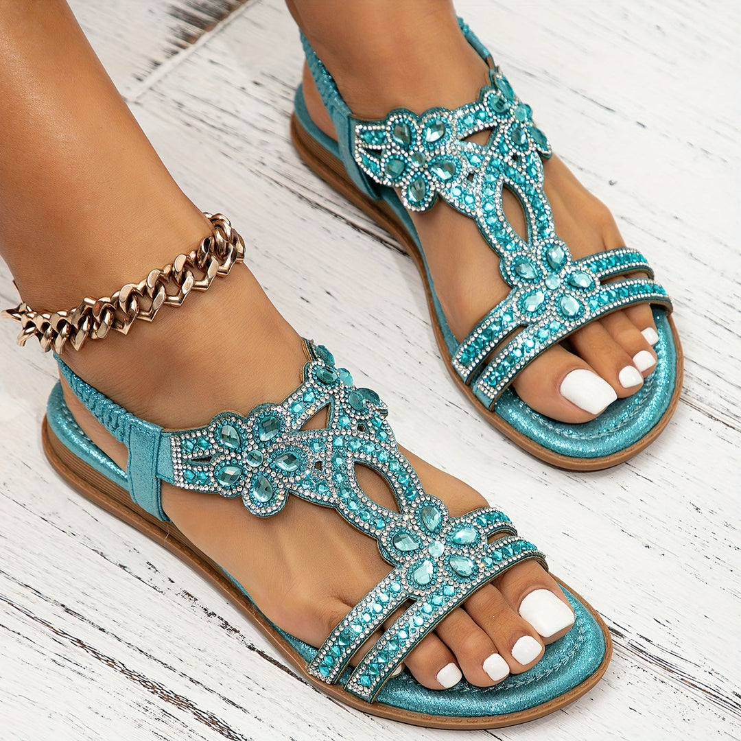 Rutschfeste Damen Sandalen in Blau, perfekt für sommerliche Tage