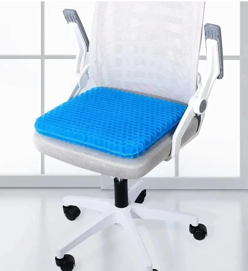 Unisex Extra-dickes kühlendes Gel-Sitzkissen für ergonomischen Komfort, Druckentlastung und Schmerzlinderung. 1+1 GRATIS.