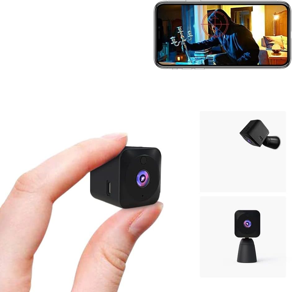 Diskret platzierbare 4K WLAN Mini-Kamera mit Nachtsicht für unauffällige Heimüberwachung & Sicherheit.