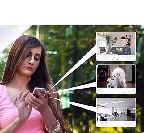 Mini WiFi Überwachungskamera 1080P mit flexiblem Standfuß, drahtlos und ideal für Innen- & Außenbereich.