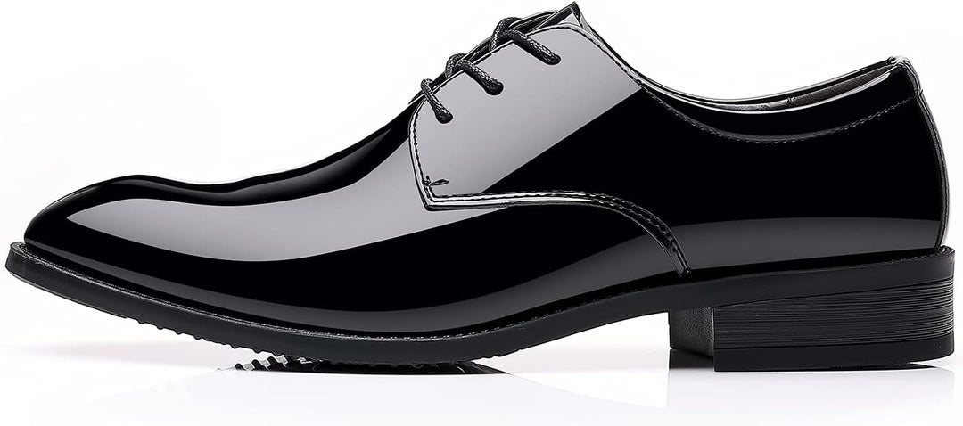 Bequeme schwarze Herrenschuhe, ideal für lange Tage im Büro oder elegante Freizeitaktivitäten.