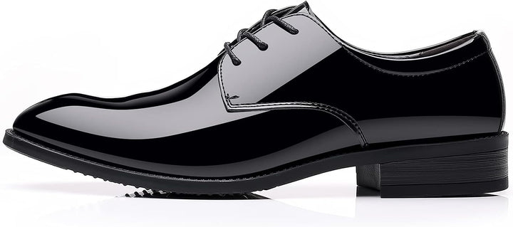 Bequeme schwarze Herrenschuhe, ideal für lange Tage im Büro oder elegante Freizeitaktivitäten.
