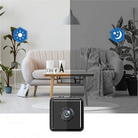 Zuverlässige drahtlose 1080P Minikamera zur Hausüberwachung, mit WiFi, Nachtsicht & Bewegungserkennung für Sicherheit.