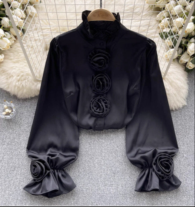 Elegantes Damen Blusen-Shirt mit floralem Print, leichtem Stoff. Ideal für Frühling, Herbst & Übergangszeit.
