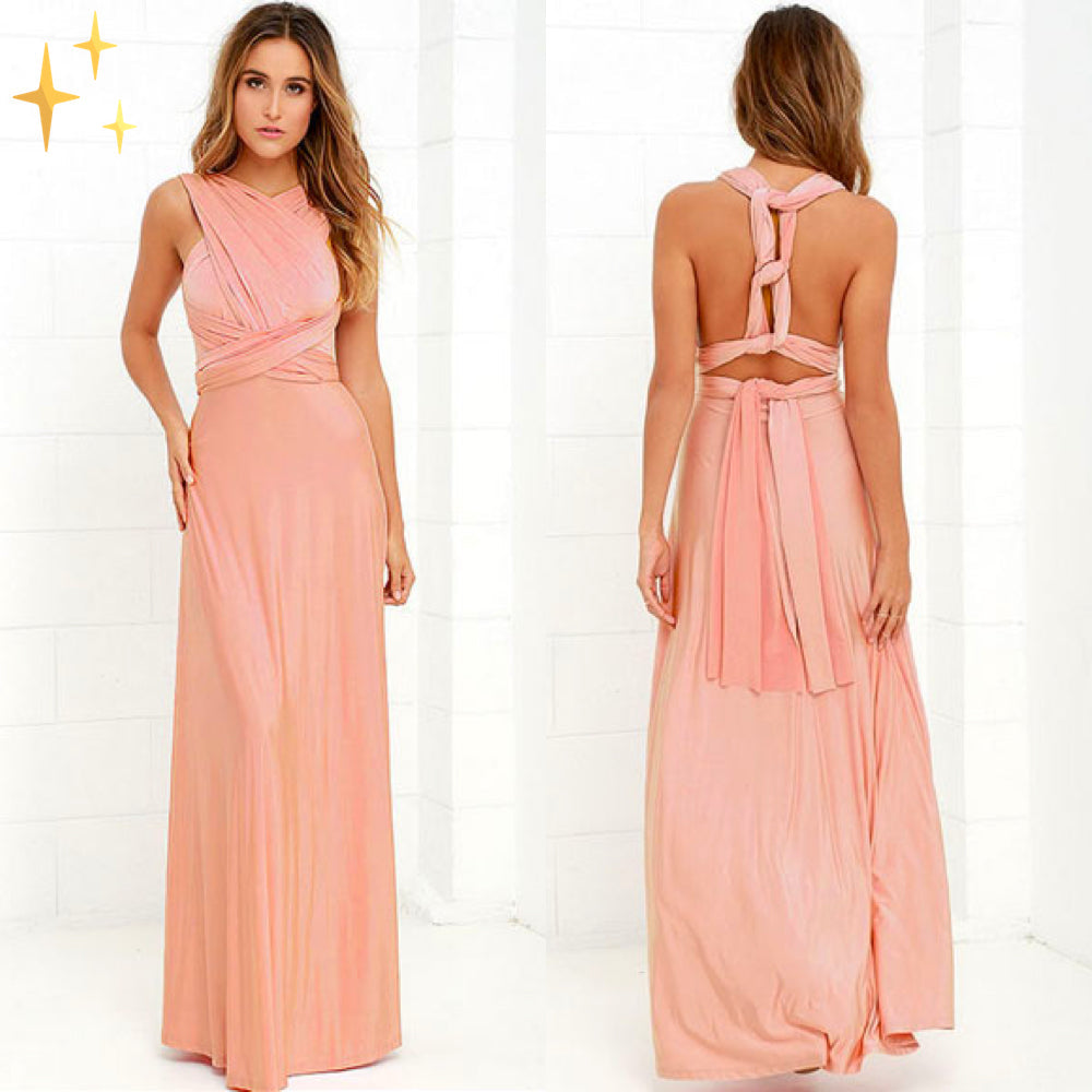 Elegantes Damen Wickelkleid Mira, perfekt für festliche Anlässe. Wandelbares Abendkleid für Modebewusste.