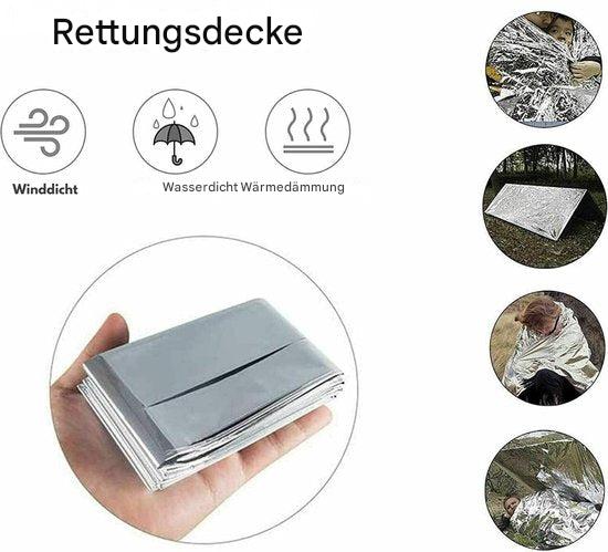 Kompaktes Notfallset für Outdoor-Abenteuer, Wandern und Camping. Essenzielle Überlebensausrüstung für Krisen.