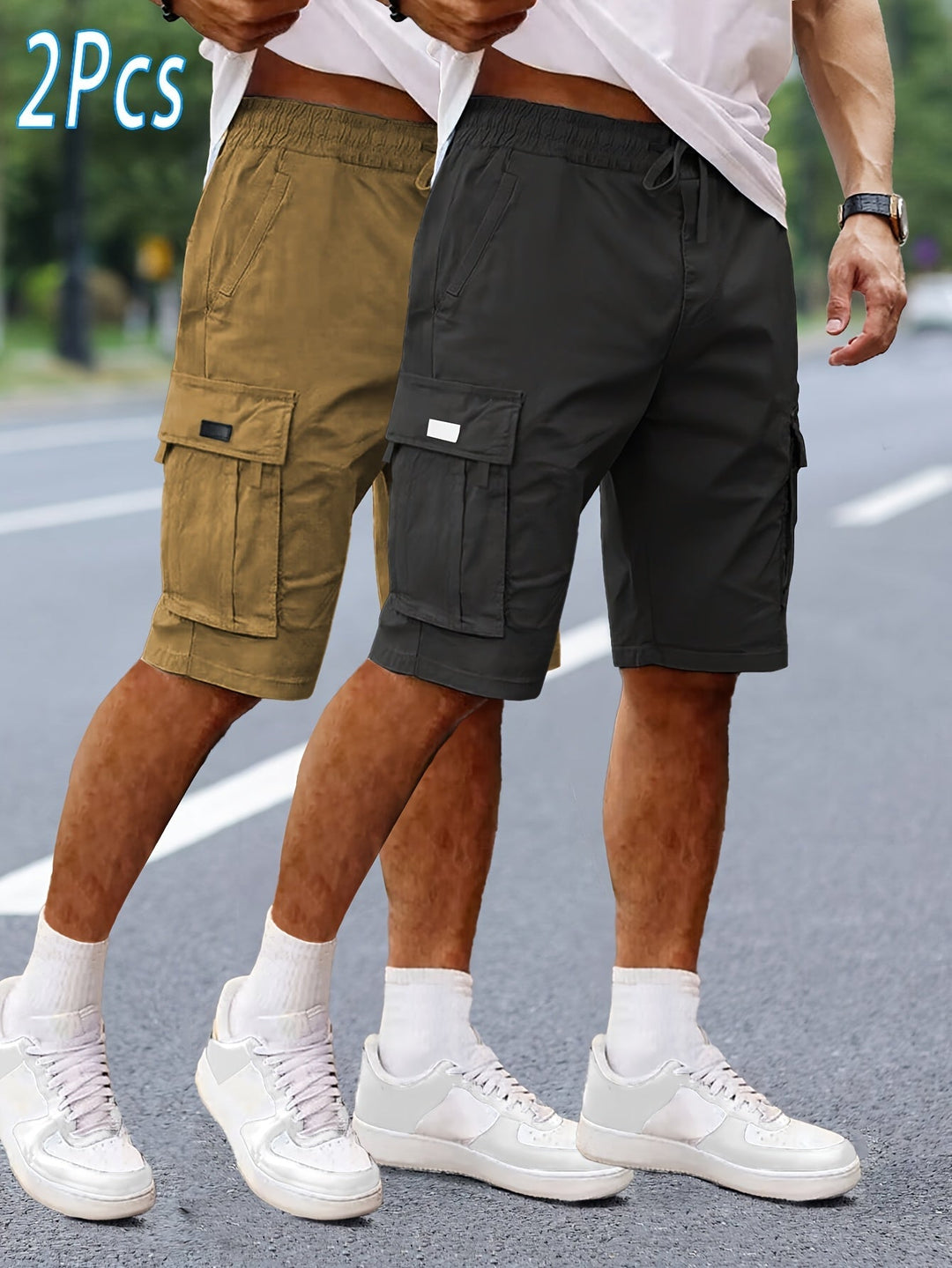 Bequeme Herren Bermuda Shorts mit praktischen Taschen, ideal für Outdoor-Abenteuer & Freizeit. [[lstfy-media:3]]