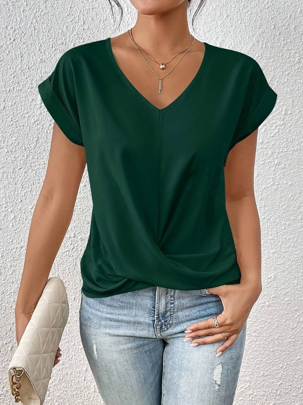 Elegante Damenbluse mit langen Ärmeln, perfekt für die Übergangszeit. Vielseitig kombinierbar, locker und bequem.