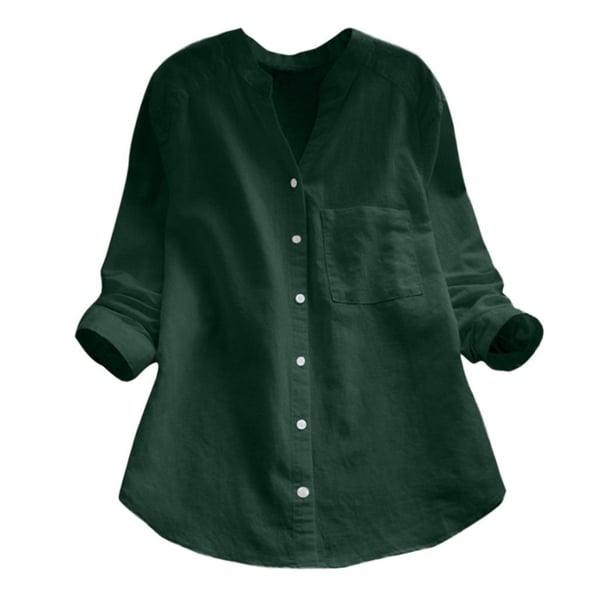 Modisches Damen Leinen Langarmhemd Isla, klassisch & bequem, ideal für einen mühelosen Sommer-Look.