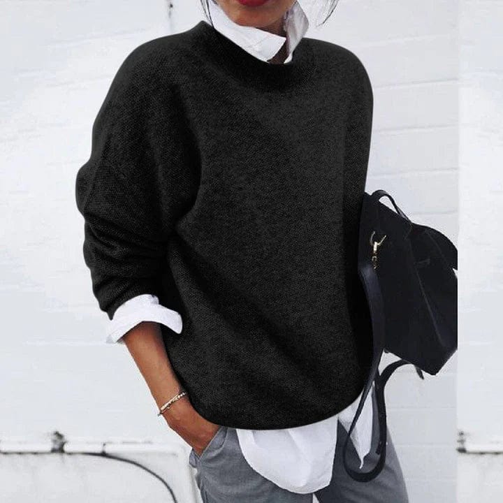 Modischer Damen-Komfortpullover, weich & bequem, perfekt für stilvolle Herbst- und Winteroutfits.