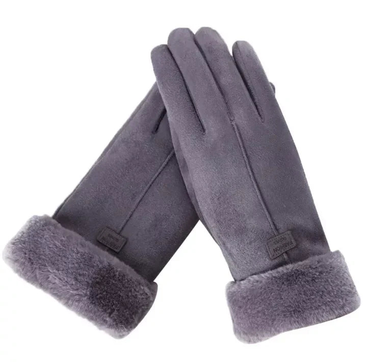 Hochwertige, warme Damenhandschuhe mit Touchscreen-Funktion, ideal für den Winter.