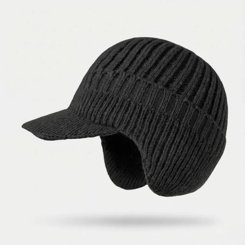 Funktions-Wintermütze mit Ohrenklappen, thermisch & winddicht, vielseitiges Winteraccessoire.