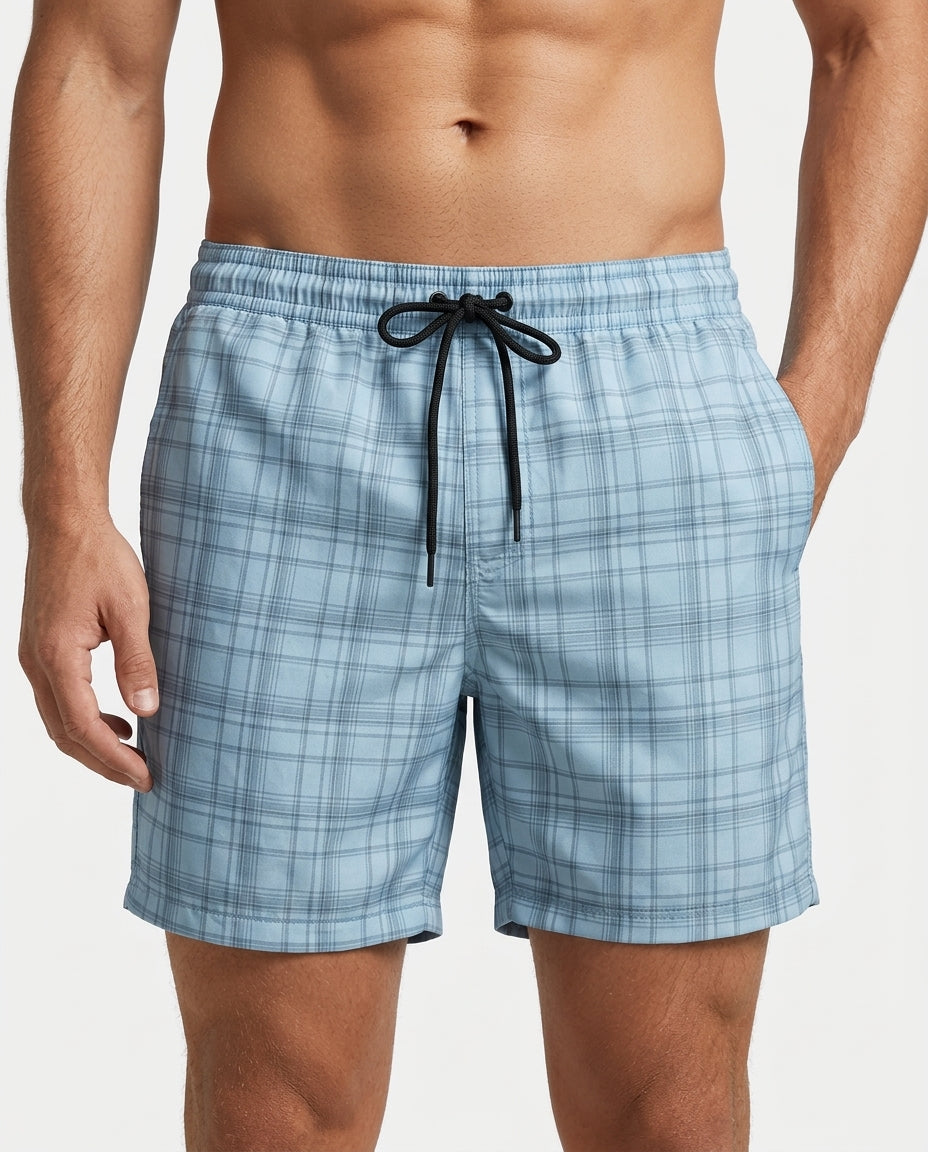 Lässige Herren Karotten-Shorts in Dunkelblau, schnelltrocknend. Ideal für Urlaub, Strand & entspannte Sommermode.