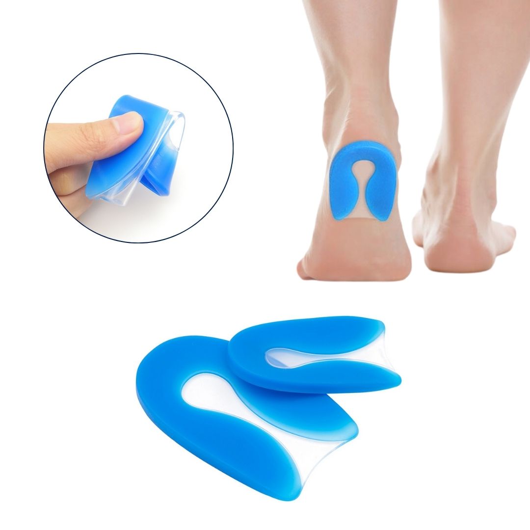 HeelGuard Silikon-Fersenkissen für sofortige Linderung bei Fersenschmerzen, Fersensporn und Fußschmerzen. Orthopädischer Komfort.