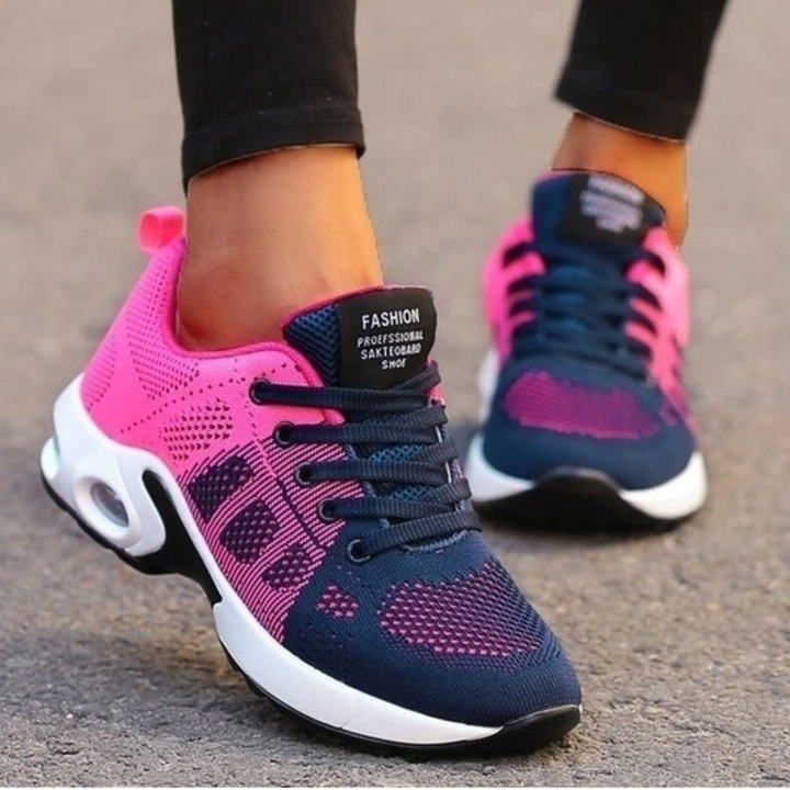 Damen Sportschuhe mit rutschfester Sohle. Leichte, atmungsaktive Laufschuhe bieten Komfort für Sport & Freizeit.