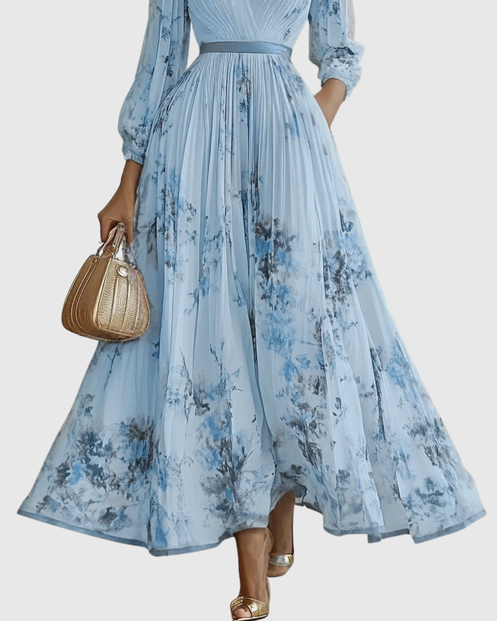 Schickes ärmelloses Damen Midi-Kleid mit Blumenprint. Plissiert, ideal als Sommer-Freizeitkleid.